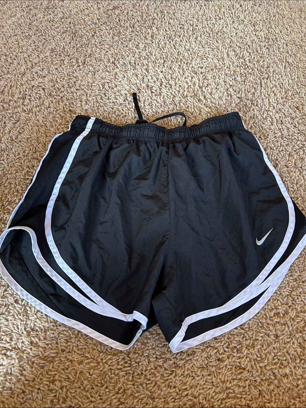 Nike Black Athletic Shorts with White Trim - Women's Running